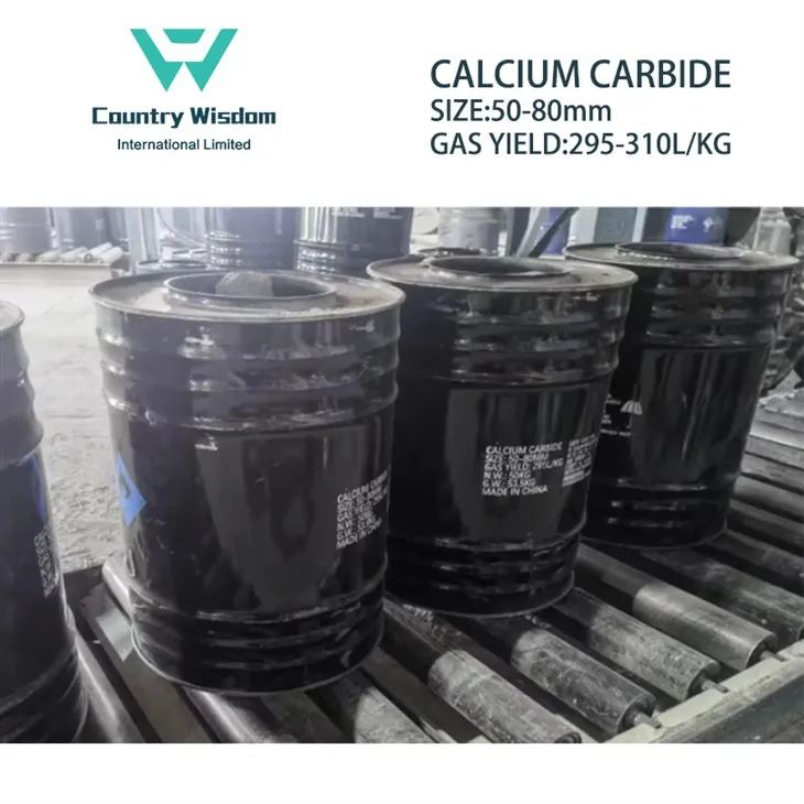 Carbură de calciu de producător chinez 295-310L/Kg 50-80mm 50KG