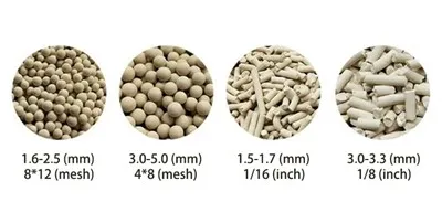 Sită moleculară 13X pentru uscarea profundă a gazelor industriale generale.